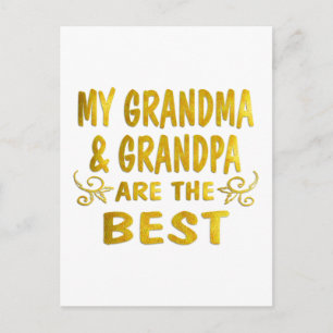 Carte Postale Meilleur grand-mère et grand-père