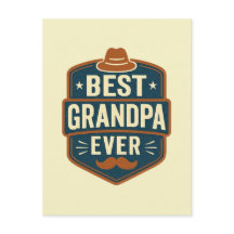 Meilleur grand-père jamais badge rétro