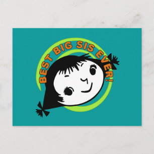 Carte Postale Meilleur Grand Sis Rétro