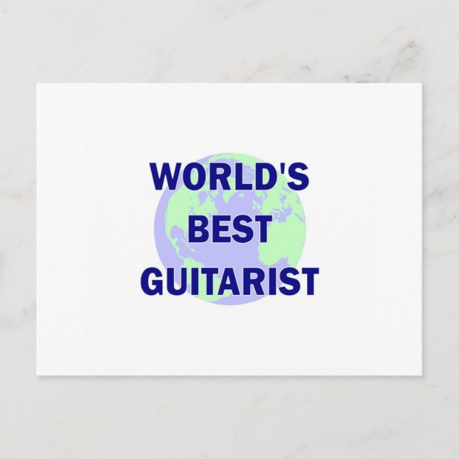 Carte Postale Meilleur guitariste du monde (Devant)