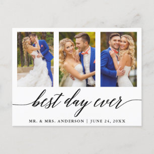Carte Postale Meilleur jour de tous les temps Photo de mariage C