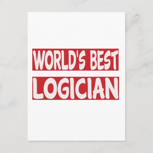Carte Postale Meilleur Logicien du monde. (Devant)