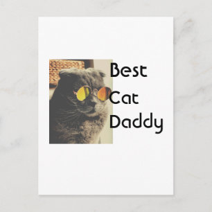 Carte Postale Meilleur modèle de cadeau de nom de photo de chat