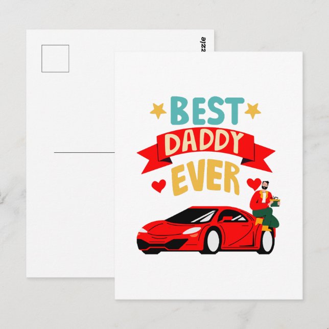 Carte Postale Meilleur Papa de tous les temps (Devant / Derrière)