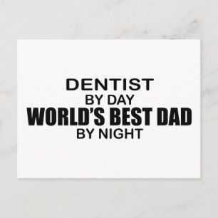 Carte Postale Meilleur papa du monde - Dentiste