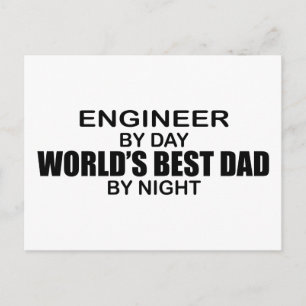 Carte Postale Meilleur papa du monde - Ingénieur