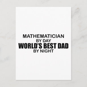 Carte Postale Meilleur papa du monde - Mathématicien