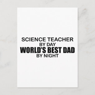 Carte Postale Meilleur papa du monde - Professeur de sciences