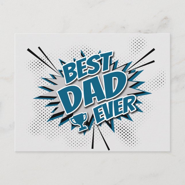 Carte Postale Meilleur papa jamais (Devant)