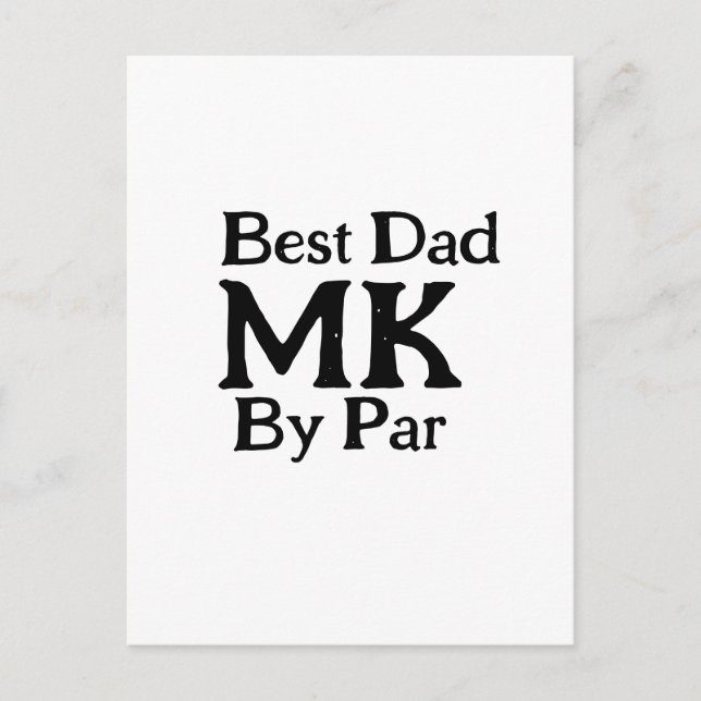 Carte Postale Meilleur papa par monogramme fête des pères rusti  (Devant)