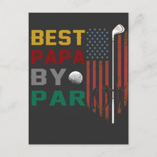 Carte Postale meilleur papa par par golf T-Shirt