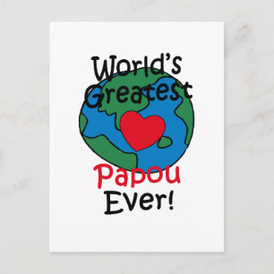 Carte Postale Meilleur Papou du Monde Cœur