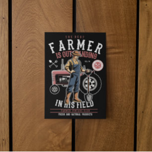 Carte postale Meilleur paysan Vintage Mancave