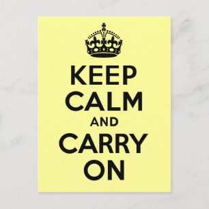 Carte Postale Meilleur Prix Conserver Le Calme Et Continuer Sur 
