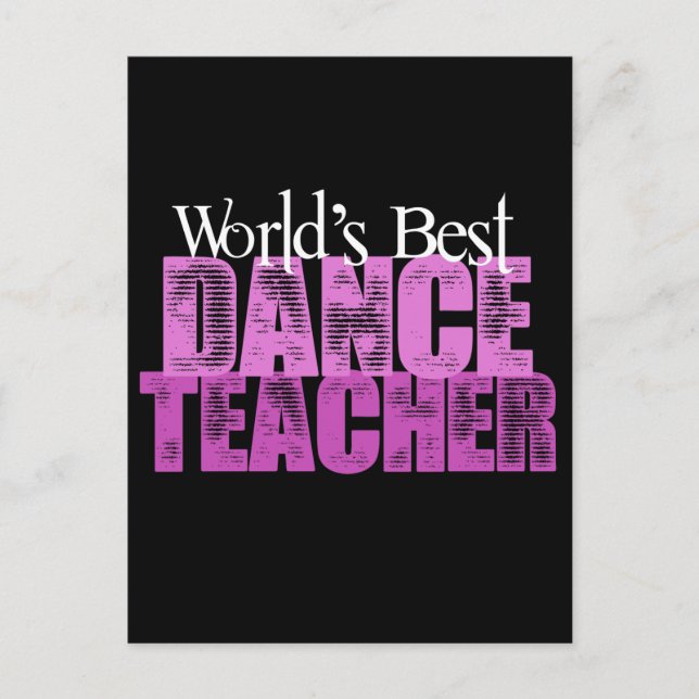 Carte Postale Meilleur professeur de danse du monde (Devant)
