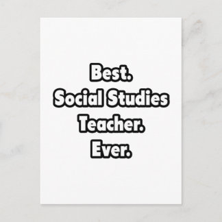 Carte Postale Meilleur. Professeur d'études sociales. Jamais.