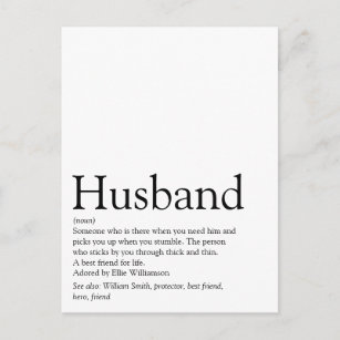 Carte Postale Meilleure définition du mari au monde