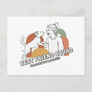 Carte Postale Meilleure Équipe de Copines Maman de Chien Boho Li