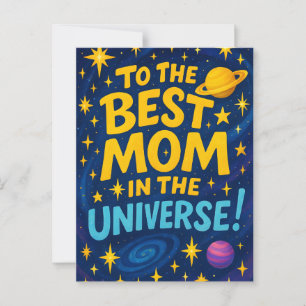 Carte Postale Meilleure maman dans l'univers - Fête des mères co