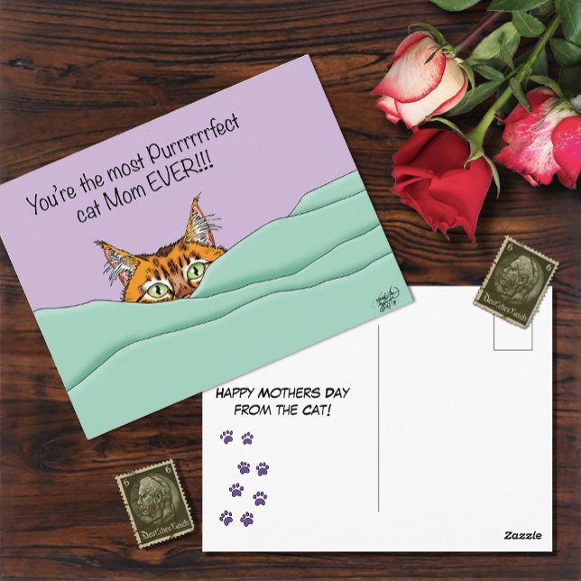Carte Postale Meilleure Maman de Chat de tous les temps !  (Créateur téléchargé)