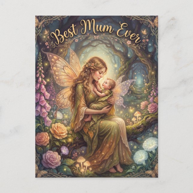 Carte Postale "Meilleure Maman de Tous les Temps" Illustration F (Devant)