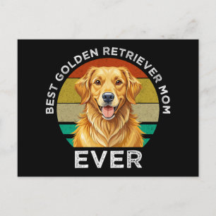 Carte Postale Meilleure maman Golden Retriever de tous les temps