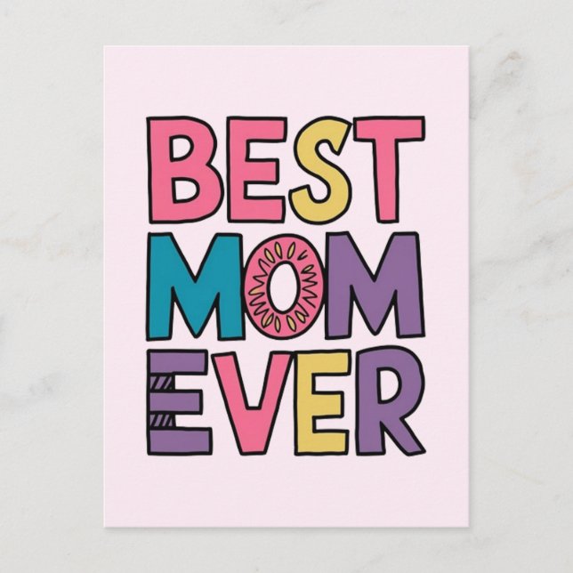 Carte Postale Meilleure maman qui soit (Devant)
