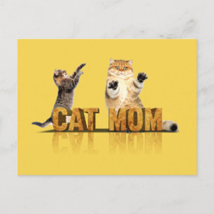 Carte Postale Meilleure mère de chat cadeau maman chat