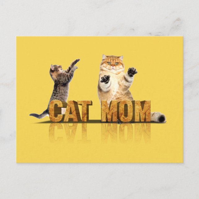 Carte Postale Meilleure mère de chat | cadeau maman chat (Devant)
