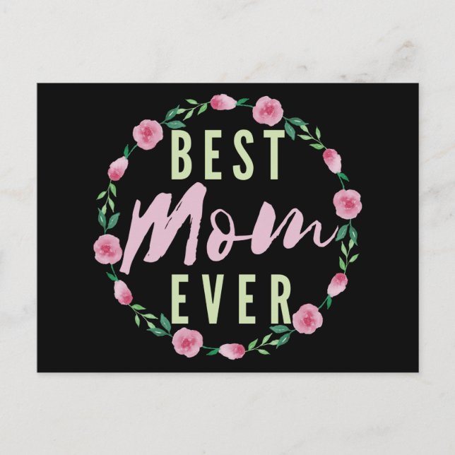 CARTE POSTALE MEILLEURE MÈRE JAMAIS - MEILLEURE MÈRE FLORISTE (Devant)