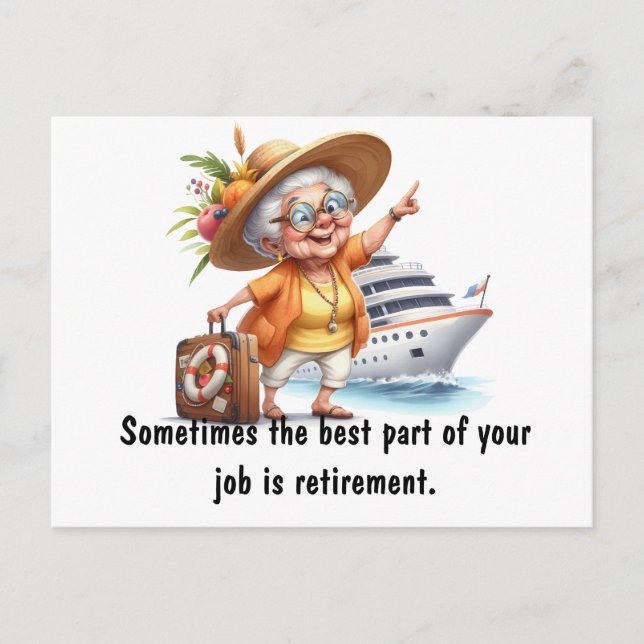 Carte Postale Meilleure Partie De La Retraite (Devant)