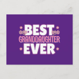 Carte Postale Meilleure Petite-fille jamais - Fleurs de cerisier