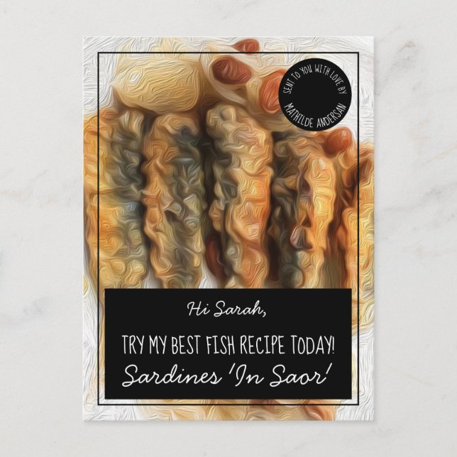 Carte Postale Meilleure recette de poisson noir personnalisé (Devant)