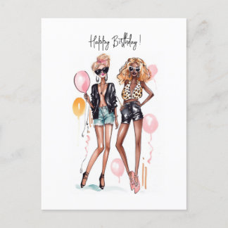 Carte Postale Meilleures amies d'anniversaire