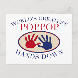 Carte Postale Meilleures mains PopPop vers le bas