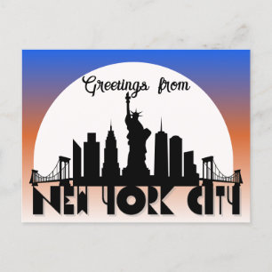 Carte Postale Meilleures salutations de New York