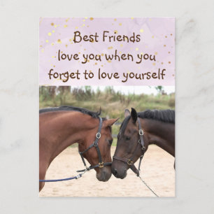 Carte Postale Meilleurs amis Aimer Chevaux Vous aimez Inspiratio