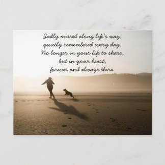 Carte Postale Meilleurs amis Fille et chien sur la plage