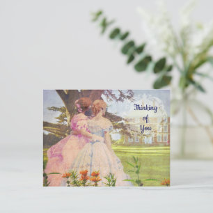 Carte Postale Meilleurs amis Vintages filles marcher dans le jar