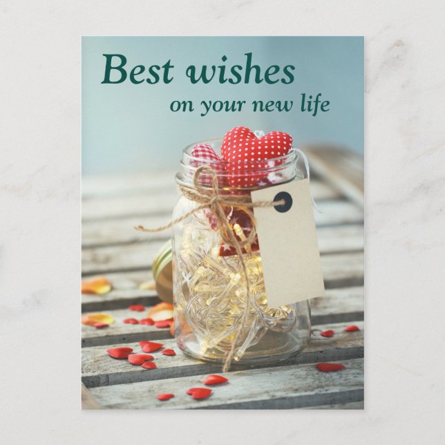 Carte Postale Meilleurs voeux pour le nouveau couple marié photo (Devant)