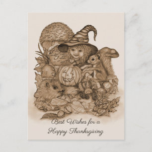 Carte Postale Meilleurs voeux pour un Bon thanksgiving