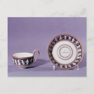 Carte Postale Meissen tasse et soucoupe, fin 18ème siècle