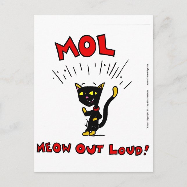 Carte postale Mel "MOL : MEOW OUD LOUD" (Devant)