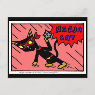 Carte postale Mel "NINJA CAT"