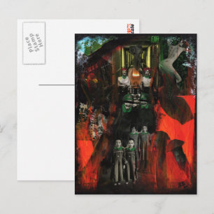 Carte Postale Mélange de médias de flammes éternelles Art surréa