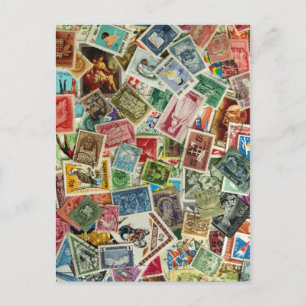 Carte Postale Mélange de timbres hongrois