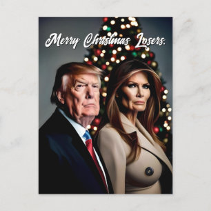 Carte Postale Melania et Donald Trump Joyeux Noël
