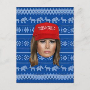 Carte Postale Melania Trump MAGA Noël