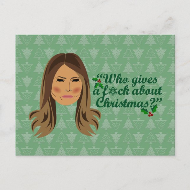 Carte Postale Melania Trump qui fait des folies à propos de Noël (Devant)