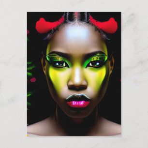 Carte Postale Melanin de la reine noire Sista beautif afro-améri